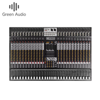 GAX-XM24 Green Audio Professionnel 24 Canaux Mixeur Audio USB avec Enregistrement AUX Console de Mixage Audio pour Scène DJ