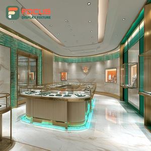 High Visibility Boutique Jewelry Display System Wood Frame Boutique Space Glass Showcase - Product Image 3