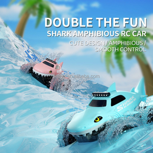 Lucky Toys <span class=keywords><strong>Voiture</strong></span> <span class=keywords><strong>télécommandée</strong></span> amphibie requin 2.4G en plastique, véhicule RC tout-terrain grimpeur - Product Image 2