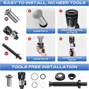 Modern Design White Conjoined Kitchen <b>Drain</b> Basin Insect Proof Anti-Corrosion Thickened Telescopic Pipe Hotel <b>Bathroom</b> - Product Image 2