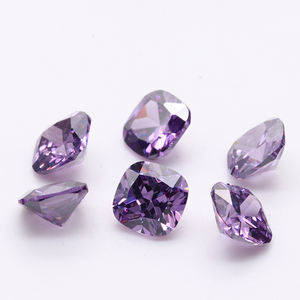 Высокое качество 5A подушечки CZ драгоценный камень 3x3 мм-10x10 мм белый/розовый/желтый/оранжевый/черный/Гранат/фиолетовый синтетический кубический цирконий - Product Image 3