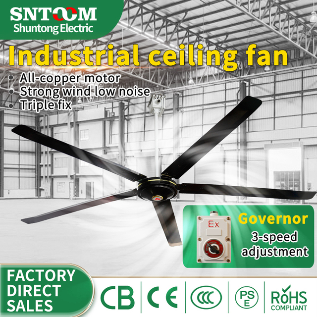 BFC-2000 220V Explosion Proof Ceiling Fan Energy Saving Axial Fan Aluminum Blades Copper Motor Industrial Workshop Ventilation