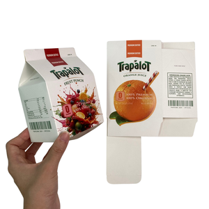 กล่องกระดาษรูปนมพิมพ์ลายงานศิลปะที่กำหนดเองกล่องกระดาษรูปดอกไม้ Cali บรรจุภัณฑ์ขนมเหนียวกินได้พร้อมกล่องซีเรียล3.5กรัม - Product Image 6