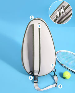 Sac à raquettes de tennis pour femmes, sac à dos de tennis et de badminton, de haute qualité, portable, réglable, avec bandoulière, 2 pièces - Product Image 6