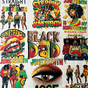 สติกเกอร์รีดรีดติดทนความร้อน DTF แบบกำหนดเองพิมพ์ลายสำหรับเสื้อยืดลาย<span class=keywords><strong>ประวัติ</strong></span>ศาสตร์สีดำตามกระแส - Product Image 3