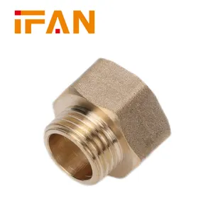 Ifan Brass Pipe Fitting CNC 1/2''*1/4'' Male Female Threaded Reduce Adaptor Fittings Brass