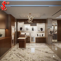 Aménagement intérieur de boutique de bijoux de luxe, vitrine murale avec éclairage LED, mobilier de magasin moderne, solution complète pour l'aménagement de boutiques