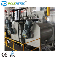 Ligne de broyage et de lavage à chaud pour conteneurs, fûts et paniers en HDPE et PP, approuvée par la FDA