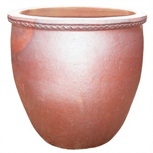 Maceta Rústica de Terracota para Jardín, Macetero para Flores y Plantas Verdes, Diseño Circular Sin Recubrimiento - Product Image 2