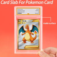 WEISHENG Tempat Kartu PSA Transparan Ukuran Standar untuk Kartu Pokemon, Penutup Ultrasound Akrilik, Kotak Kartu Kosong untuk Slab Kartu 35PT