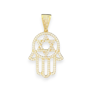 Colgante <span class=keywords><strong>de</strong></span> Mano <span class=keywords><strong>de</strong></span> <span class=keywords><strong>Hamsa</strong></span> <span class=keywords><strong>con</strong></span> <span class=keywords><strong>Estrella</strong></span> <span class=keywords><strong>de</strong></span> <span class=keywords><strong>David</strong></span>, Joyería Religiosa Encantadora para Hombres y Mujeres - Product Image 3