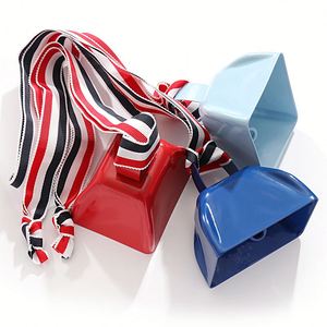 Custom logo Metal <b>Cow</b> <b>Bell</b> Noise Maker Custom Logo Sports Game Tools Cheering for Events Party Sound - Product Image 4