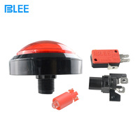 Bouton convexe d'arcade de 100 mm de diamètre avec micro-interrupteur lumineux, accessoire pour console de jeu