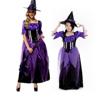 Costume Fantaisie de Sorcière d'Halloween pour Fille, Robe Cosplay en Satin Bon Marché pour Enfant, Déguisement de Scène, TV et Film