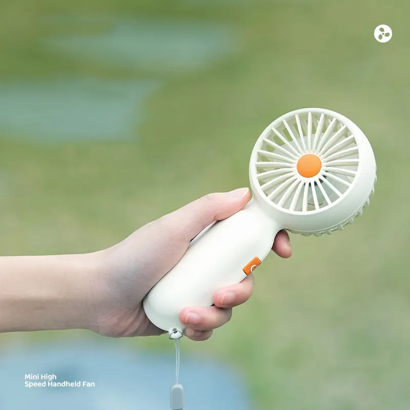 Mới Đến Xách Tay Mạnh Mẽ 1200MAh Pin Có Thể Sạc Lại Cầm Tay Fan Im Lặng Mini Fan Cho Ngoài Trời