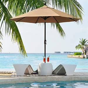 Paraguas <span class=keywords><strong>de</strong></span> mercado <span class=keywords><strong>de</strong></span> 9 pies sin decoloración <span class=keywords><strong>de</strong></span> 10 años <span class=keywords><strong>de</strong></span> EE. UU., <span class=keywords><strong>sombrilla</strong></span> <span class=keywords><strong>de</strong></span> patio, <span class=keywords><strong>sombrilla</strong></span> <span class=keywords><strong>de</strong></span> mesa para exteriores con ventilación, color beige <span class=keywords><strong>brezo</strong></span> - Product Image 2