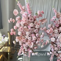 IFG Florist Supply and material 115*55cm pink dekoratif latar belakang untuk pernikahan