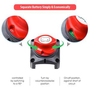 Interrupteur d'isolement de batterie robuste interrupteur de déconnexion de batterie marche arrêt 12V 24V 48V interrupteur de coupure de batterie de voiture pour Marine 275 ampères - Product Image 3