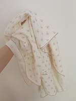 Ventes en gros de couvertures en mousseline imprimées pour bébés, couvertures en coton tricotées pour nouveau-nés, ensembles de cadeaux pour bébés