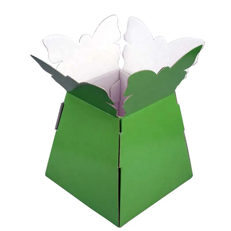 Embalagem de caixa de papel de flor, tamanho gráfico personalizado, caixa de papel para flor, atacado, alta qualidade, dia dos namorados, vaso verde, caixa de flores, imperdível