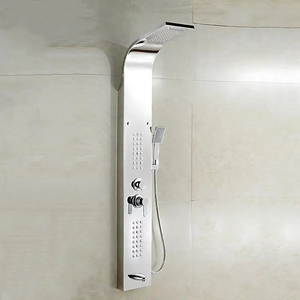 Ducha de mano multifunción para el hogar, Hotel, cascada de lluvia, chorros de masaje, bañera de latón, Caño, Panel de ducha suave cromado, sistema de <span class=keywords><strong>torre</strong></span> - Product Image 5