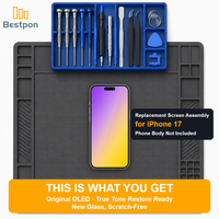 Remplacement pour écran OLED d'iPhone 17, assemblage remis à neuf avec verre remplaqué, panneau et circuit intégré d'origine, Grade A