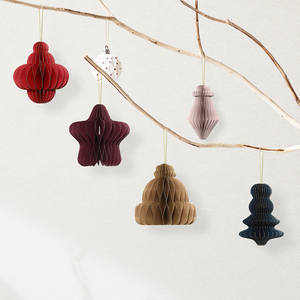 Umiss Weihnachtliche Hängedekoration Papierkugeln Weihnachtsdekoration Papierornamente - Product Image 2