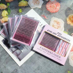 Kit de Pestañas Individuales con Adhesivo y Sellador para Extensiones de Pestañas, Kit de Extensiones de Pestañas DIY, Racimos de Pestañas - Product Image 5