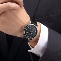 WLISTH Montre mode pour hommes bracelet en acier inoxydable montres à quartz pour hommes montre-bracelet ceinture étanche relojes hombre logo personnalisé