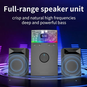 Haut-parleurs de cinéma maison 2.1 OEM/ODM avec subwoofer, son RGB, multimédia, sans fil, pour jeux, TV et ordinateur - Product Image 5