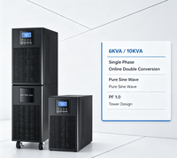 UPS Monofásico de Torre 6KVA 10KVA Online de Doble Conversión PF1 Onda Sinusoidal Pura con Batería de Plomo-Ácido para Telecomunicaciones
