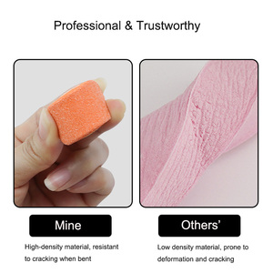 Mini bloc polissoir à ongles 3,5x2,5x1,1cm en éponge EVA réutilisable, couleurs violet, noir, blanc pour manucure - Product Image 2