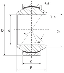 - - Ge..c Bibo Ge..c Series Steel Radial Spherical <b>Plain</b> Bearing Ge6c Ge8c Ge10c Ge12c Ge15c Ge17c Ge20c Ge25c Ge30c Ge..c - Product Image 2