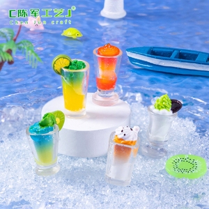 Gobelet à smoothie d'été Weij, décorations alimentaires et ludiques DIY, accessoires pour sacs surprises, <span class=keywords><strong>mini</strong></span> décorations de bureau, miniatures de paysages - Product Image 3