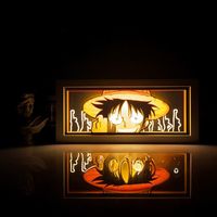 Lampe de nuit en papier sculpté 3D LED moderne, boîte à lumière, branchement sur secteur, batterie, couleurs changeantes, gradation, décorations de chambre, artisanat en papier en gros