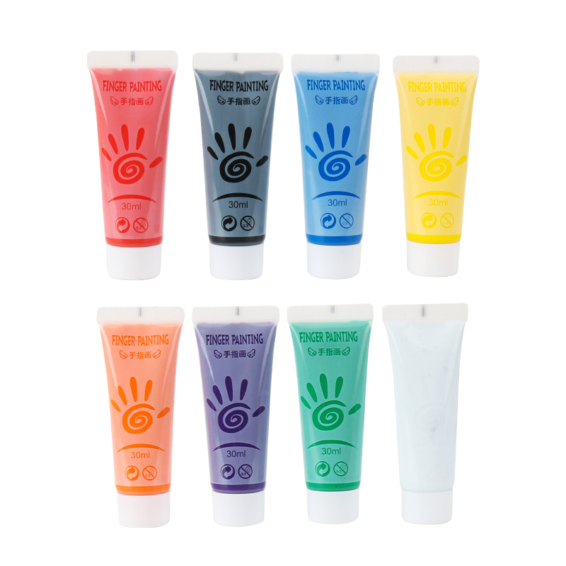 Горячая Распродажа Diy картина ладони арт кремовая текстура пигмент 8 трубок Детские Doodle игрушка набор палец граффити с плотной бумаги