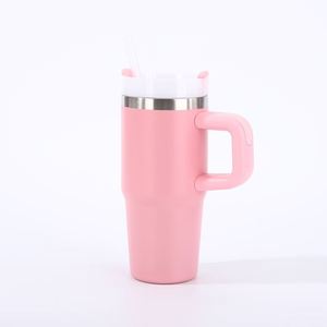 14oz Travel Tumbler Handle Car <b>Mug</b> Double Wall Insulated Stainless Steel Lid Straw Non-Slip Included - Product Image 6