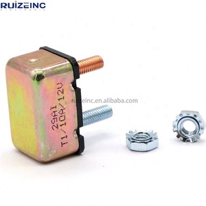 Automóvil y marino 12/24V disyuntor reinicio automático metal sin aletas 10-50A amperio - Product Image 5