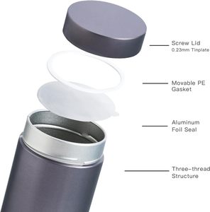 Laser Engraved Screw Top Tins Welder Weld Round Lid Coffee Tin Can Tea Metal Tins <b>Container</b> with Lid - Product Image 5