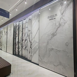 แผ่นพอร์ซเลน<span class=keywords><strong>ไท</strong></span>เทเนียมขัดเงาสีดำขนาด3200x800แผ่นพื้นสีเขียวสำหรับห้องครัว - Product Image 2