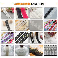 Dentelle Pompon Décorative en Coton 4cm Blanche Colorée au Mètre pour Robe, Artisanat, Couture, Usine OEM, Vente en Gros, Logo Personnalisé pour Marque