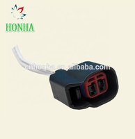 2 دبوس السيارات للماء EV6 EV14 ضفيرة سلك حاقن وقود موصل