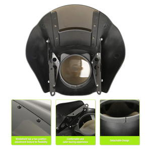 Carenado de Faro para Parabrisas de Motocicleta, Carenado de 15 Pulgadas, Apto para <span class=keywords><strong>Harley</strong></span> <span class=keywords><strong>Dyna</strong></span> <span class=keywords><strong>Super</strong></span> <span class=keywords><strong>Glide</strong></span> <span class=keywords><strong>Custom</strong></span> Street Bob 2006-2017 - Product Image 4