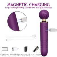 Vibrateur électrique portatif en gros à 10 fréquences pour femmes, sextoy télescopique avec masseur personnel étanche