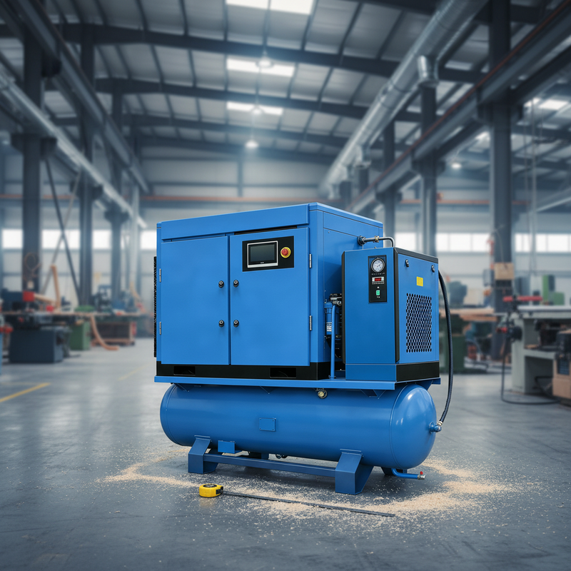 Portable air Compressor with Dryer Screw