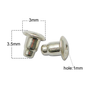 Jacobin nuovi tappi per le orecchie in argento 925 tremella bullet accessori per tremella fai da te tappo orecchio all'ingrosso YB28853 - Product Image 6