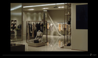 Vitrine de présentation de vêtements sur mesure pour magasin de mode, meuble de présentation de vêtements
