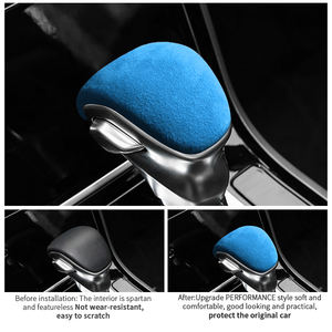 Funda Protectora para Palanca de Cambios de Alcántara para <span class=keywords><strong>Kia</strong></span> K3 <span class=keywords><strong>Sportage</strong></span> R KX1, Adhesivo Decorativo para el Interior del Automóvil - Product Image 2