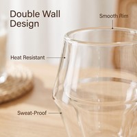 Nouveau produit : Tasse en verre à double paroi unique avec lèvre simple