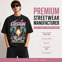 T-shirts Boxy Cropped Oversize à Épaules Tombantes en Coton 100% de Haute Qualité 280 GSM, Grammage Lourd, Coupe Boxy, Personnalisables pour Hommes